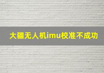 大疆无人机imu校准不成功