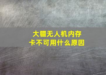 大疆无人机内存卡不可用什么原因