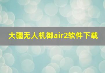 大疆无人机御air2软件下载