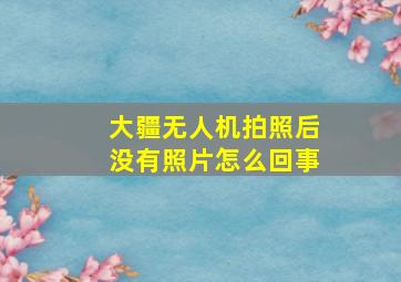 大疆无人机拍照后没有照片怎么回事