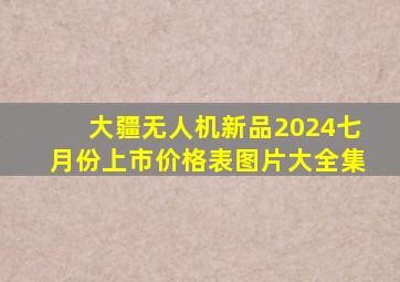 大疆无人机新品2024七月份上市价格表图片大全集