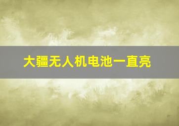 大疆无人机电池一直亮