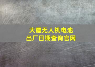 大疆无人机电池出厂日期查询官网