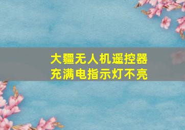 大疆无人机遥控器充满电指示灯不亮