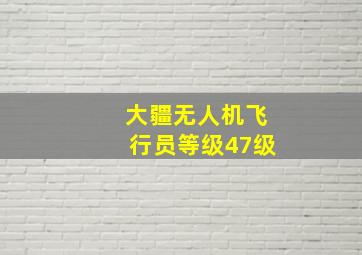 大疆无人机飞行员等级47级