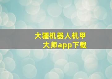 大疆机器人机甲大师app下载