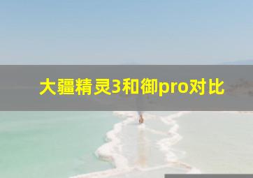 大疆精灵3和御pro对比