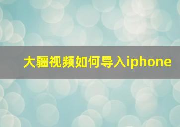 大疆视频如何导入iphone