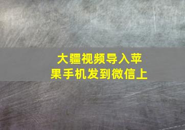 大疆视频导入苹果手机发到微信上