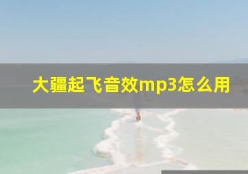 大疆起飞音效mp3怎么用