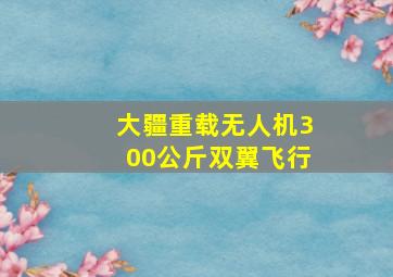 大疆重载无人机300公斤双翼飞行