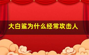 大白鲨为什么经常攻击人