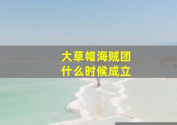 大草帽海贼团什么时候成立