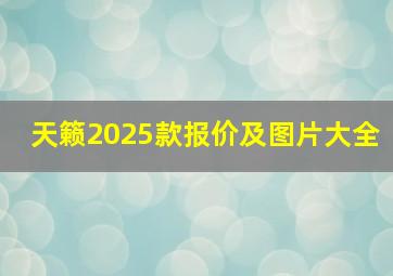 天籁2025款报价及图片大全