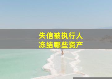 失信被执行人冻结哪些资产