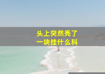 头上突然秃了一块挂什么科