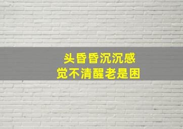 头昏昏沉沉感觉不清醒老是困