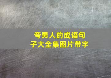 夸男人的成语句子大全集图片带字