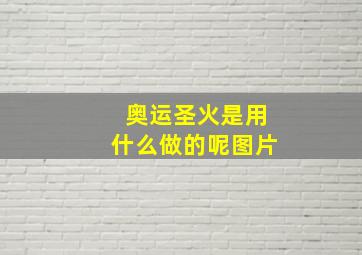 奥运圣火是用什么做的呢图片