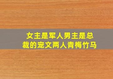 女主是军人男主是总裁的宠文两人青梅竹马