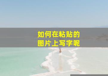 如何在粘贴的图片上写字呢