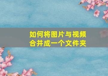 如何将图片与视频合并成一个文件夹