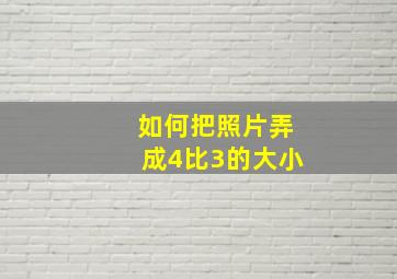 如何把照片弄成4比3的大小