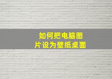 如何把电脑图片设为壁纸桌面