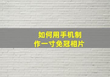 如何用手机制作一寸免冠相片