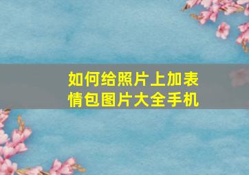 如何给照片上加表情包图片大全手机