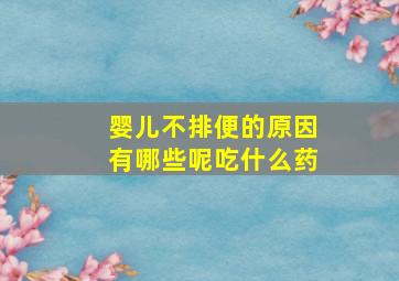 婴儿不排便的原因有哪些呢吃什么药