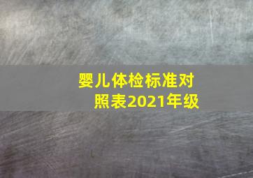 婴儿体检标准对照表2021年级