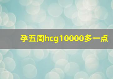 孕五周hcg10000多一点