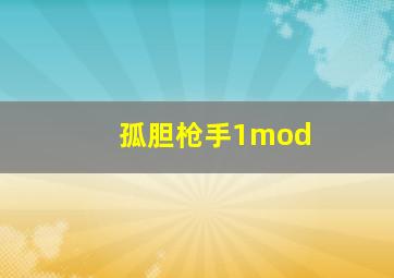 孤胆枪手1mod