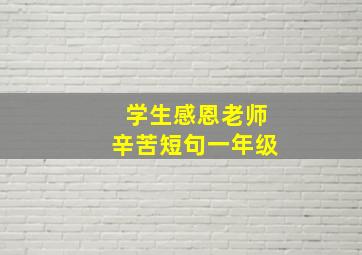 学生感恩老师辛苦短句一年级