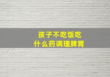 孩子不吃饭吃什么药调理脾胃