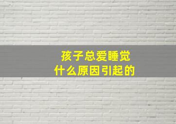 孩子总爱睡觉什么原因引起的