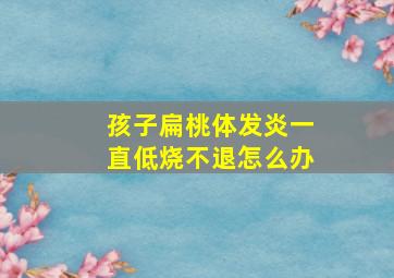 孩子扁桃体发炎一直低烧不退怎么办