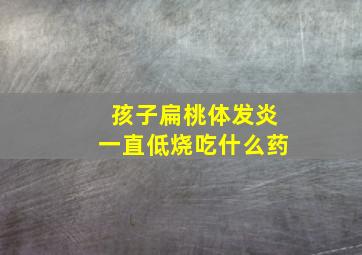 孩子扁桃体发炎一直低烧吃什么药