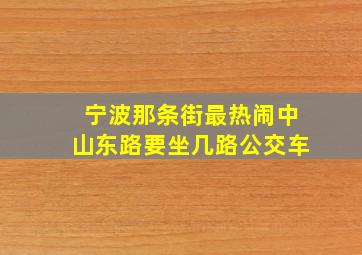 宁波那条街最热闹中山东路要坐几路公交车