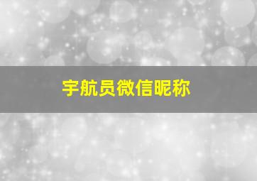 宇航员微信昵称