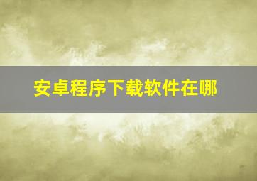 安卓程序下载软件在哪