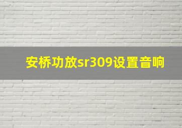 安桥功放sr309设置音响