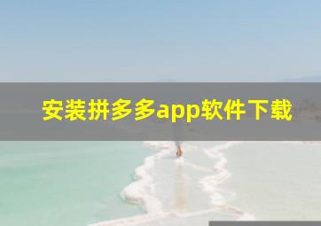 安装拼多多app软件下载