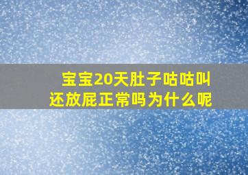 宝宝20天肚子咕咕叫还放屁正常吗为什么呢