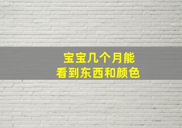 宝宝几个月能看到东西和颜色