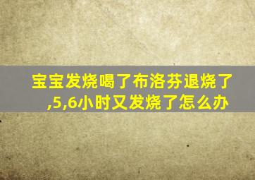 宝宝发烧喝了布洛芬退烧了,5,6小时又发烧了怎么办