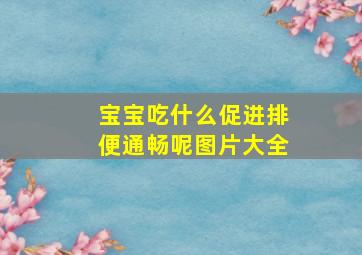 宝宝吃什么促进排便通畅呢图片大全