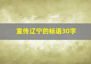 宣传辽宁的标语30字