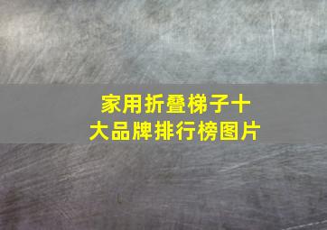 家用折叠梯子十大品牌排行榜图片